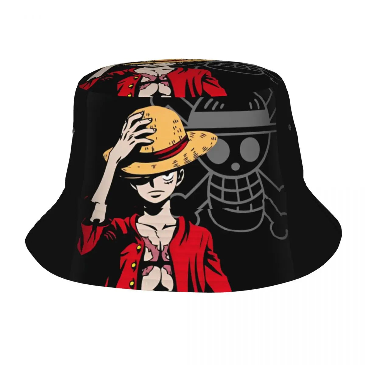 One Piece Straw Hat Luffy Skull Logo Bucket Hat