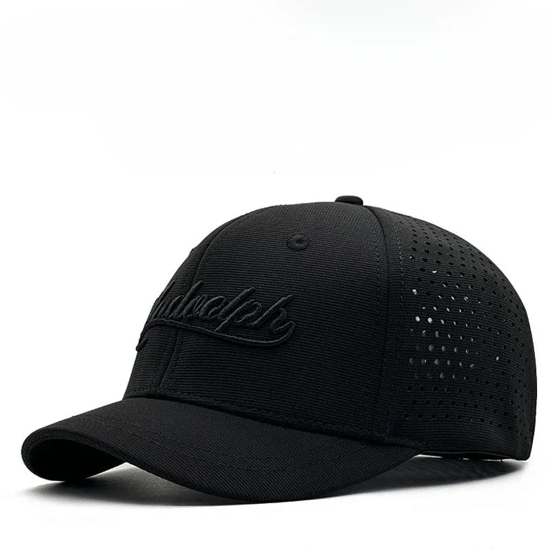 Short Brim Baseball Cap For Men Mesh Fitted Caps