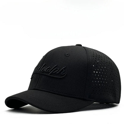 Short Brim Baseball Cap For Men Mesh Fitted Caps