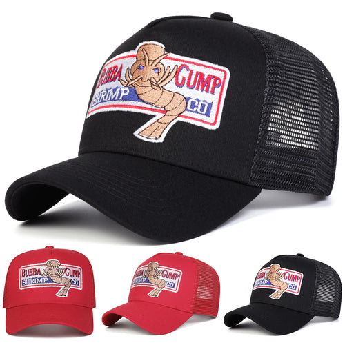 Unisex Shrimp Embroidery Baseball Caps