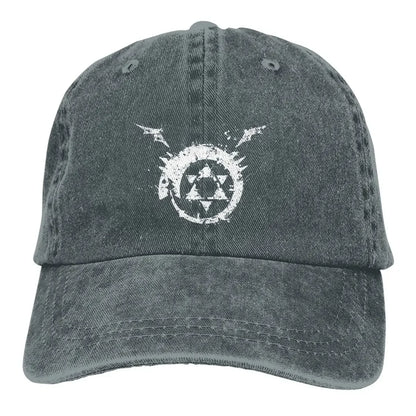 Fullmetal Alchemist Anime Multicolor Hat Peaked Men Women's Cowboy Cap Homunculus Ouroboros Baseball Caps