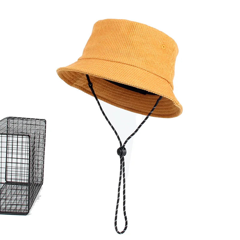Dad Winter Hat Lady Outdoors Corduroy Bucket Hats Men