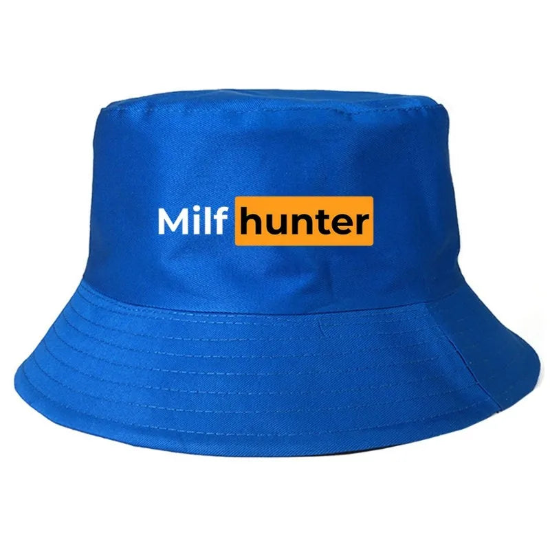 Milf Hunter Bucket Hat Summer Funny Foldable Bucket Hat Man Women
