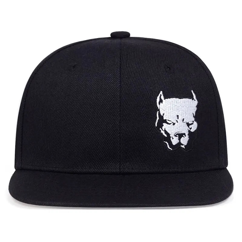 Unisex Dog Head Embroidery Embroidery Hip-hop Hats Adjustable Snapback Caps