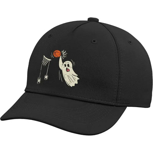 Ghost Basketball Dunk Spider Web Ring Halloween Baseball Hat