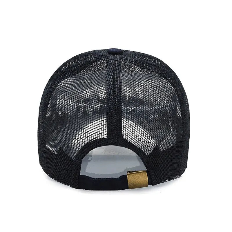 Summer Men Hat Openwork Brim Breathable Baseball Cap