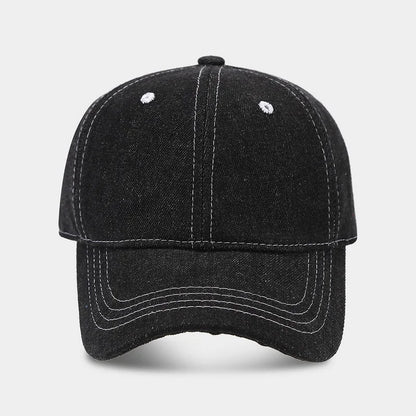 Fashion Korean Solid Color Denim Baseball Cap Women Men