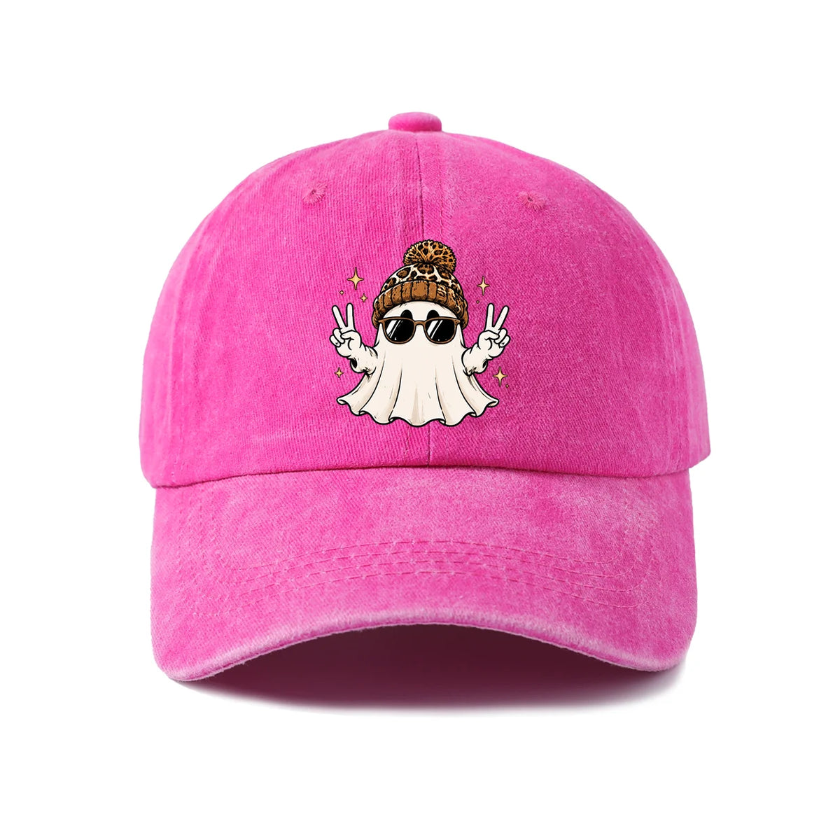 Cool Ghost with Sunglasses Graphic Baseball Cap