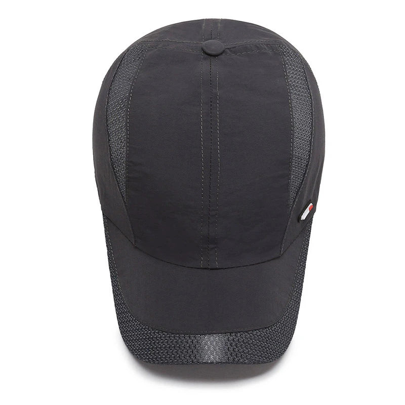 New Spring Summer Men Baseball Caps Male Breathable Mesh Black Sport