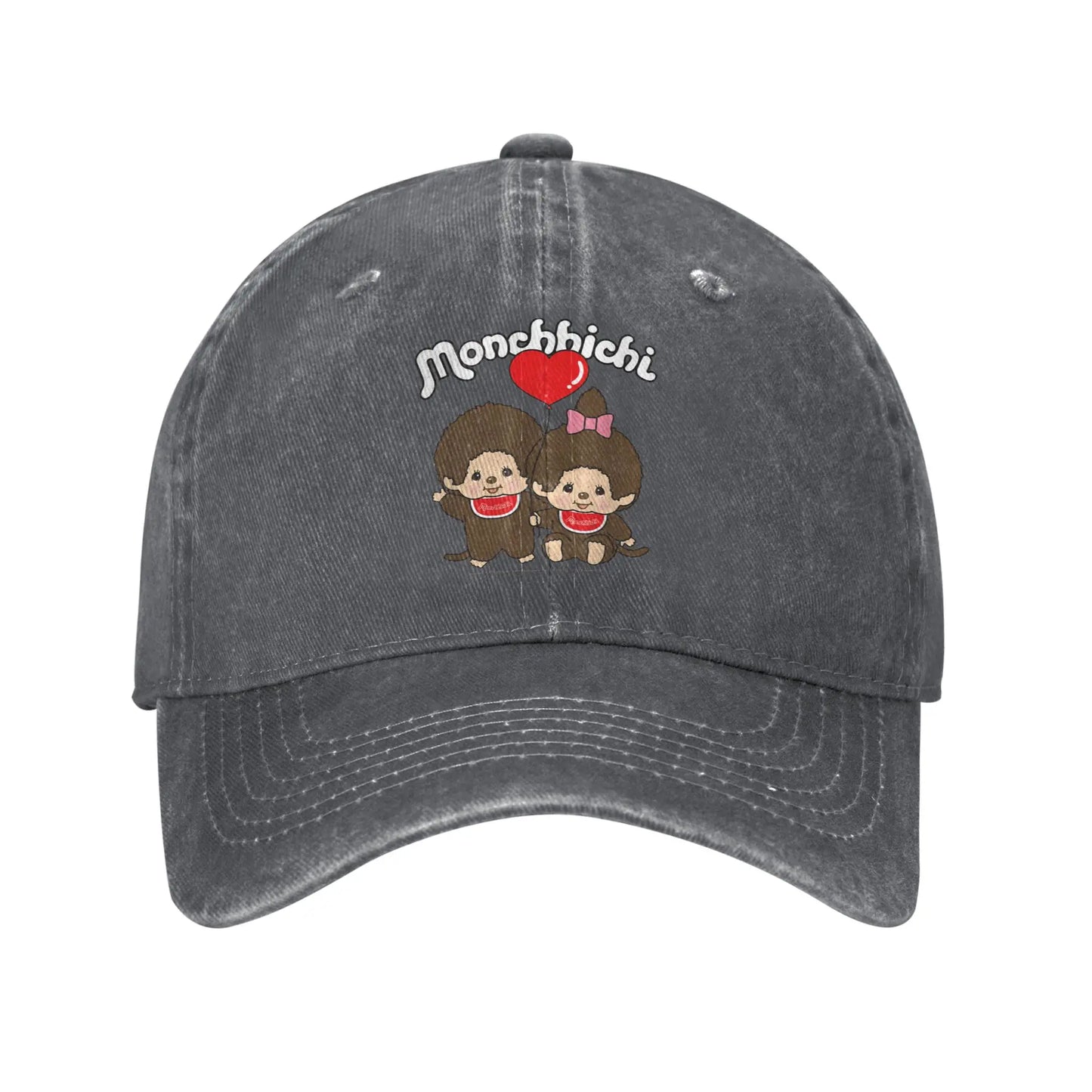 Washed Baseball Cap Monchhichi Valentine's Day C Summer Hip Hop Hats