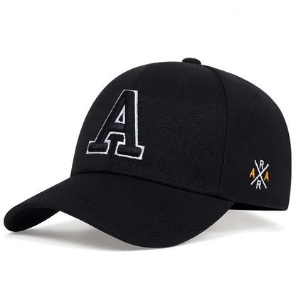 Unisex Simple Letter A Embroidery Baseball Caps Spring and Autumn Outdoor