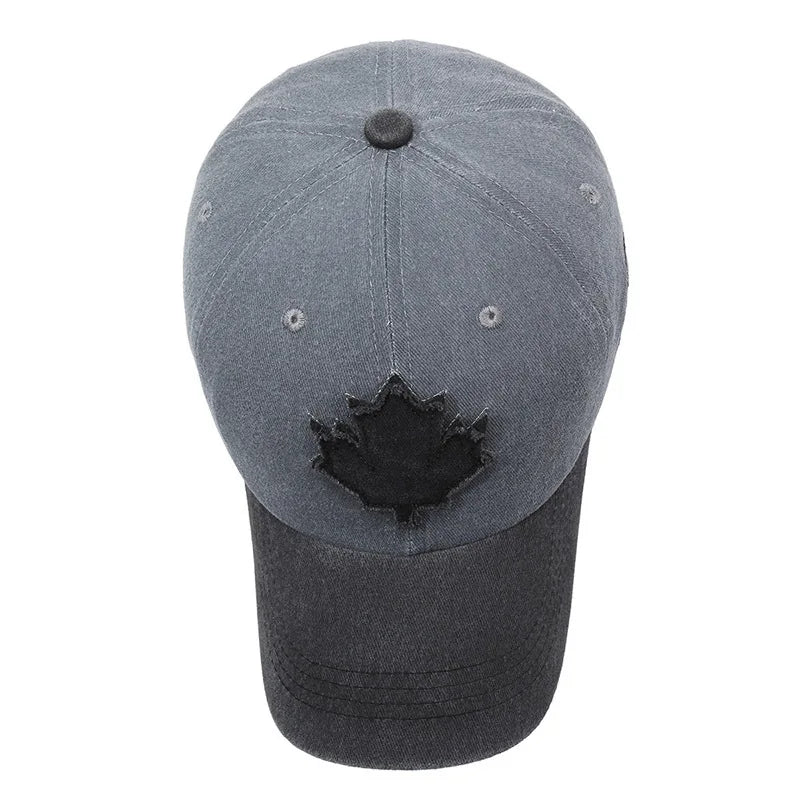 European And American Maple Leaf Retro Baseball