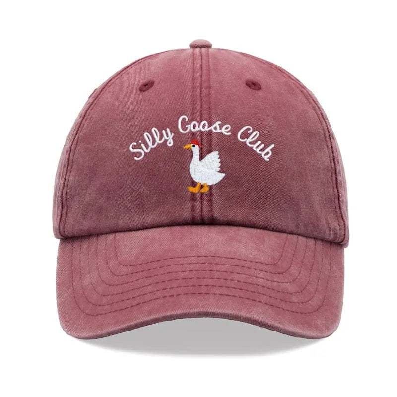 Vintage Soft-Top Baseball Cap With Chicken Print