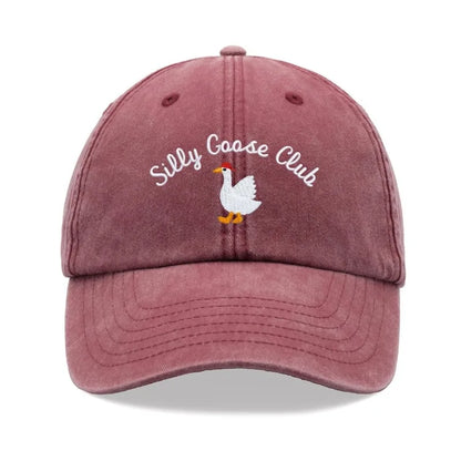 Vintage Soft-Top Baseball Cap With Chicken Print