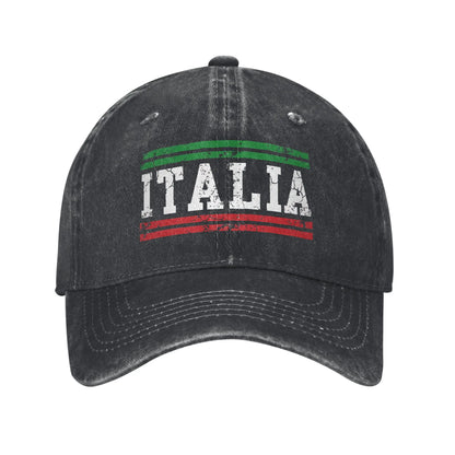 Italia Flag Italy Italian Vintage Distressed Sun Baseball Cap