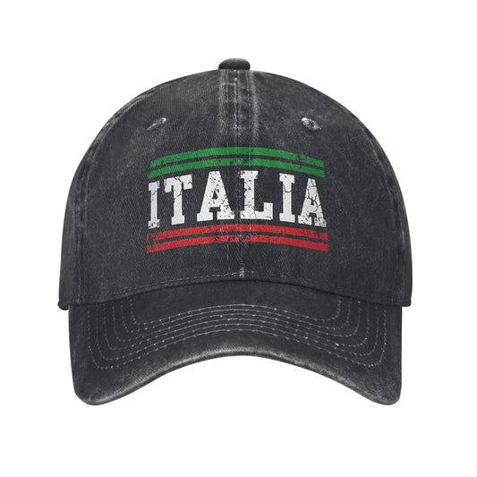 Italia Flag Italy Italian Vintage Distressed Sun Baseball Cap