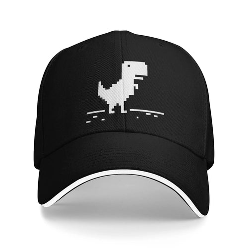 T Rex Geek Dinosaur Pixel Art Without Internet Baseball Cap