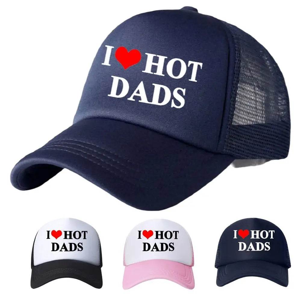 Fashion Letter Printing I Love Hot Dad Hats Baseball Hat For Man Women