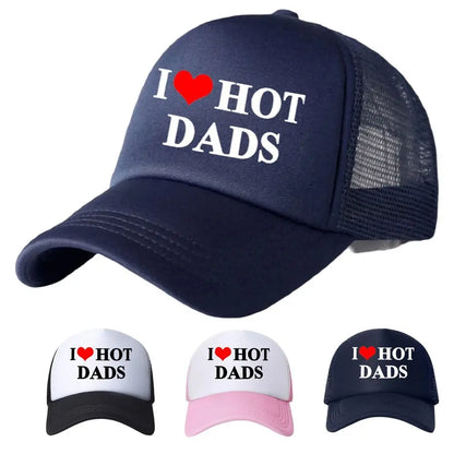 Fashion Letter Printing I Love Hot Dad Hats Baseball Hat For Man Women