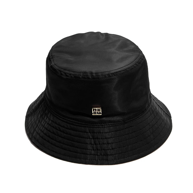 Fashionable Classic New Fisherman Hat Beach Vacation Travel Letter Design Solid Color