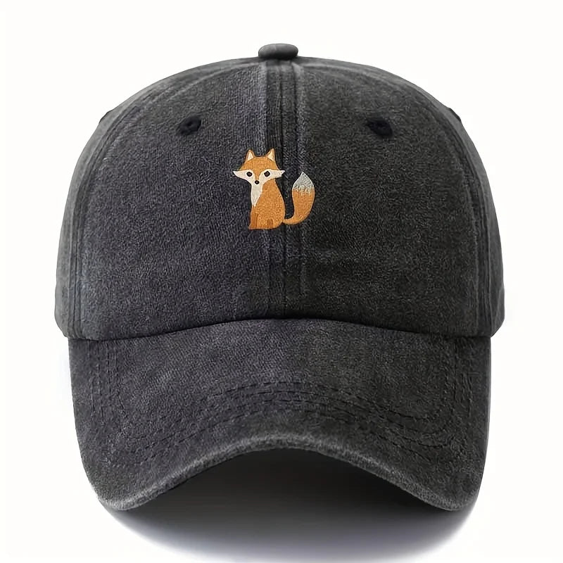 Cute Fox Pattern Printed Baseball Cap For Daily Casual Fashion