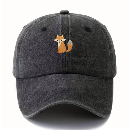 Cute Fox Pattern Printed Baseball Cap For Daily Casual Fashion