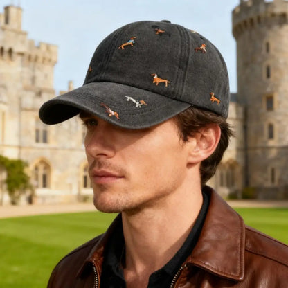 Fashion Embroidery Puppy Baseball Cap