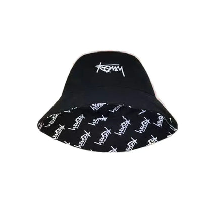 Men Women Summer Basin Cap Hip Hop Hat Double-sided Bucket Hat