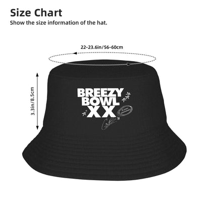 Fashion Bucket Hat Rapper Chris Brown Breezy Bowl XX Tour Bob Hat Girl Boy Cotton Fisherman Caps