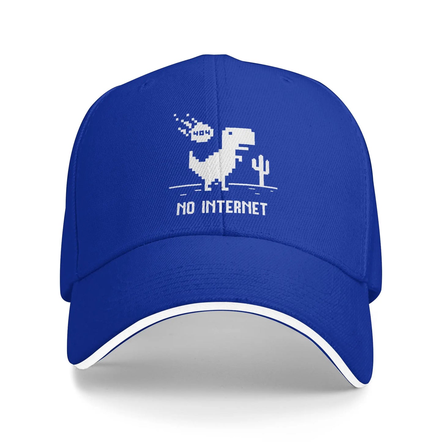 Baseball Cap Funny No Internet T Rex for Programmers Running Hippie