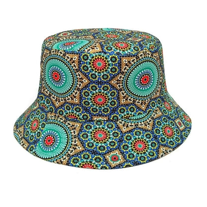 Reversible Sport Outdoor Sunscreen Caps Animal Letter Print Panama Bucket Hat