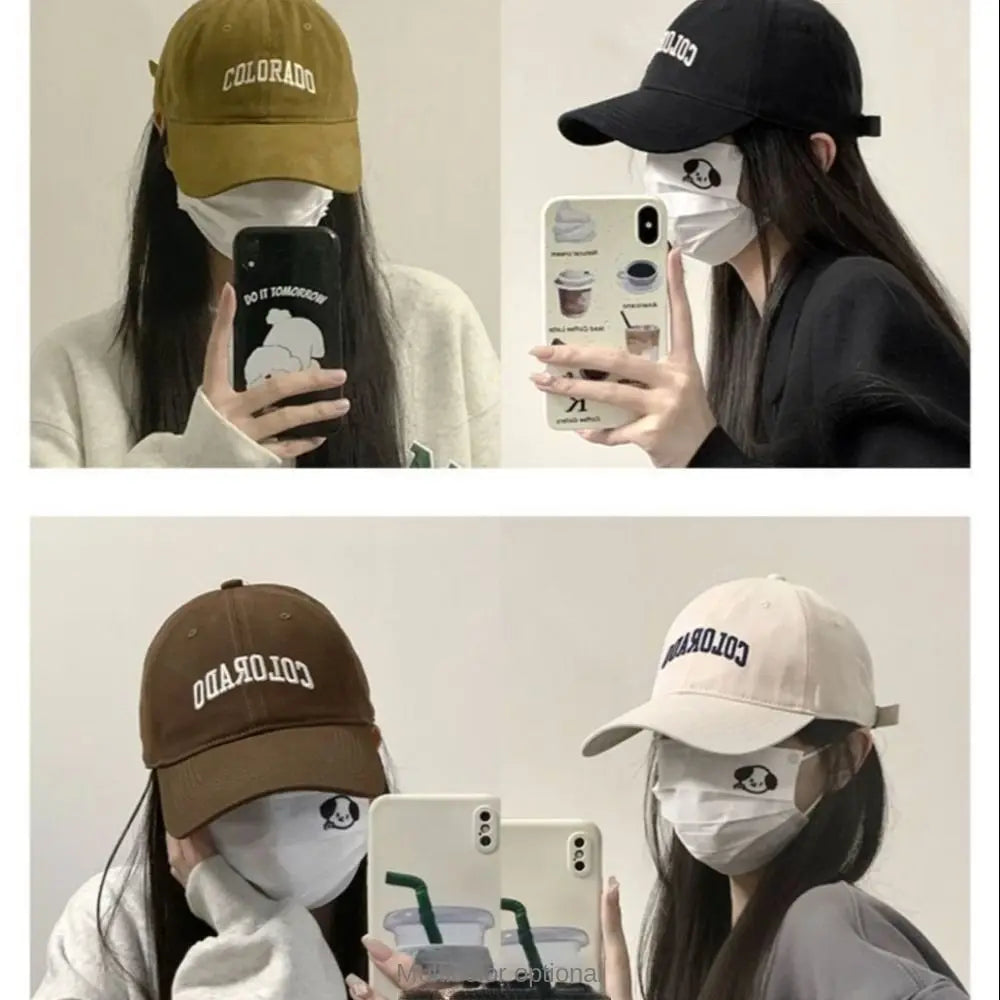 New Embroidered Letter Baseball Hat Sun Protection