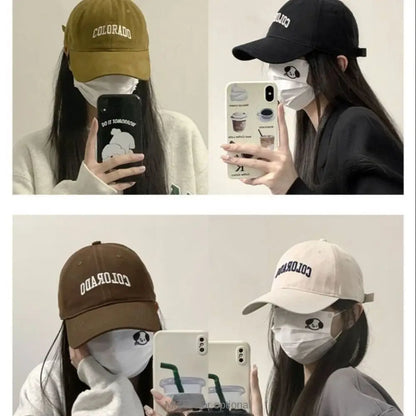 New Embroidered Letter Baseball Hat Sun Protection