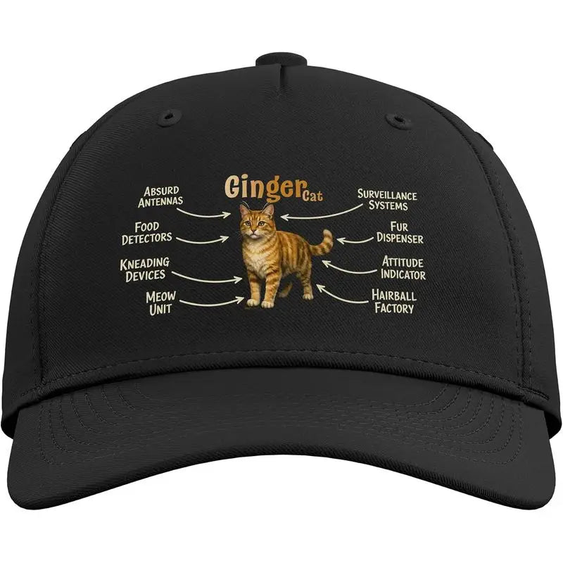 Ginger Cat Anatomy Baseball Cap