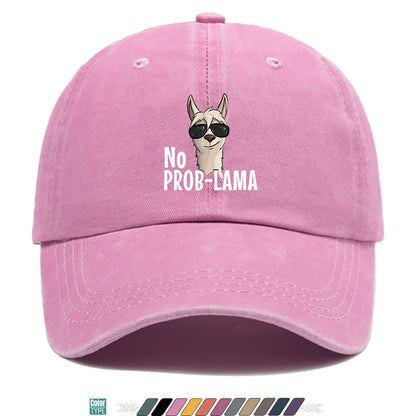 No Prob-Lama Print Trucker Baseball Cap