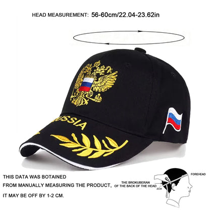 Unisex Double Headed Eagle Embroidery Baseball Caps Spring Autumn Sunscreen Hat