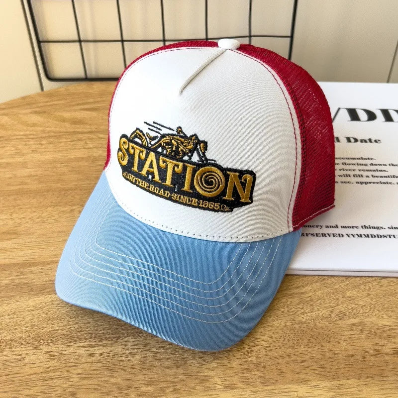 American Retro Baseball Cap Mesh Breathable UPF50+