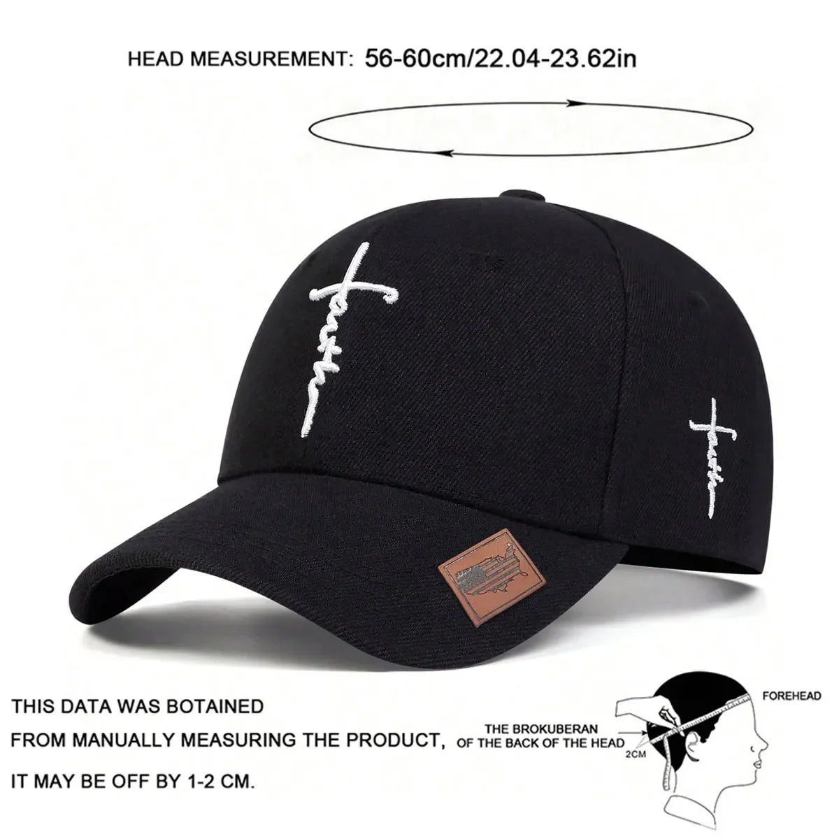 Unisex Letter Cross Embroidery Baseball Caps