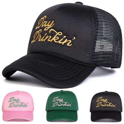 Unisex Day Drinkin Letter Embroidery Baseball Caps
