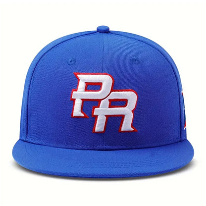 2025 Fashion and Creative New Flat Edge Hat PR Puerto Rico Side Flag Hip Hop Hat Snaoback Caps