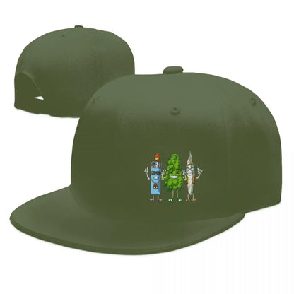 Weed Bud Joint Lighter Baseball Caps Snapback Men