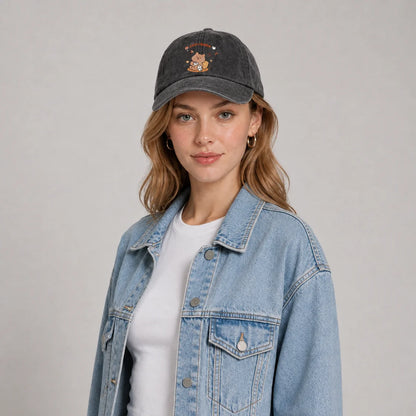 Cute Capybara Friends Vintage Washed Baseball Cap