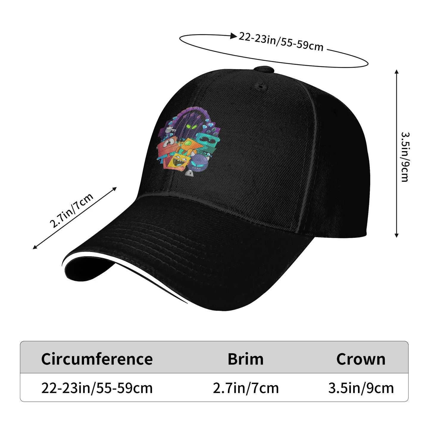 Geometry Gaming Cube Dash Baseball Caps