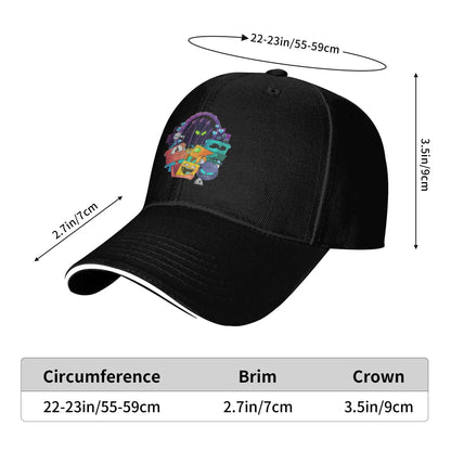 Geometry Gaming Cube Dash Baseball Caps