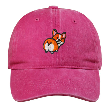 Fun Corgi Canine Embroidered Baseball Hats