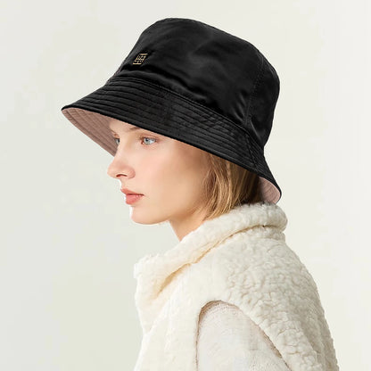 Fashionable Classic New Fisherman Hat Beach Vacation Travel Letter Design Solid Color