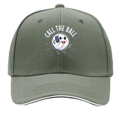 Call The Ball Volleyball Cartoon Black Sandwich Baseball Cap