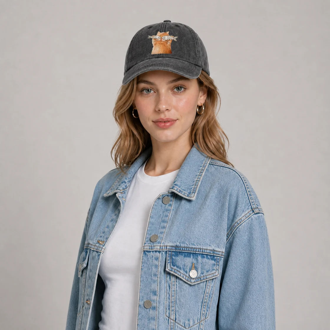 Cute Cartoon Animal Character Graphic Baseball Cap