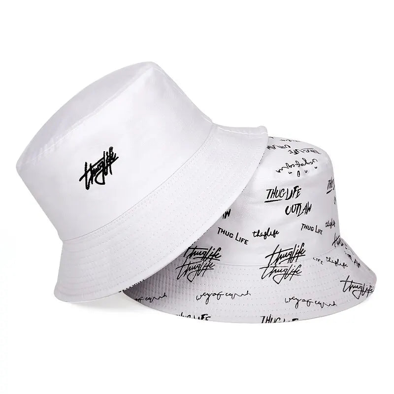 Unisex Letter Embroidery Printing Personality Bucket Hats Fishermen Caps Sunscreen Hat