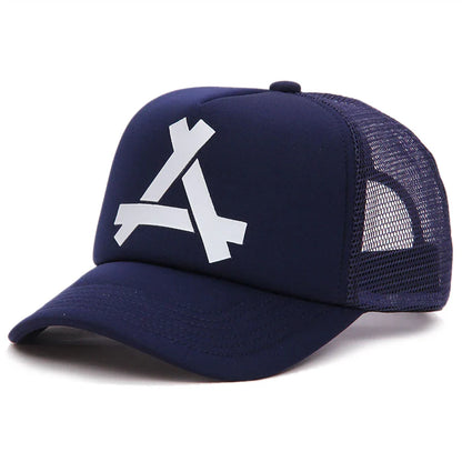 Unisex A- Letter Printing Baseball Net Caps Hip Hop Cap